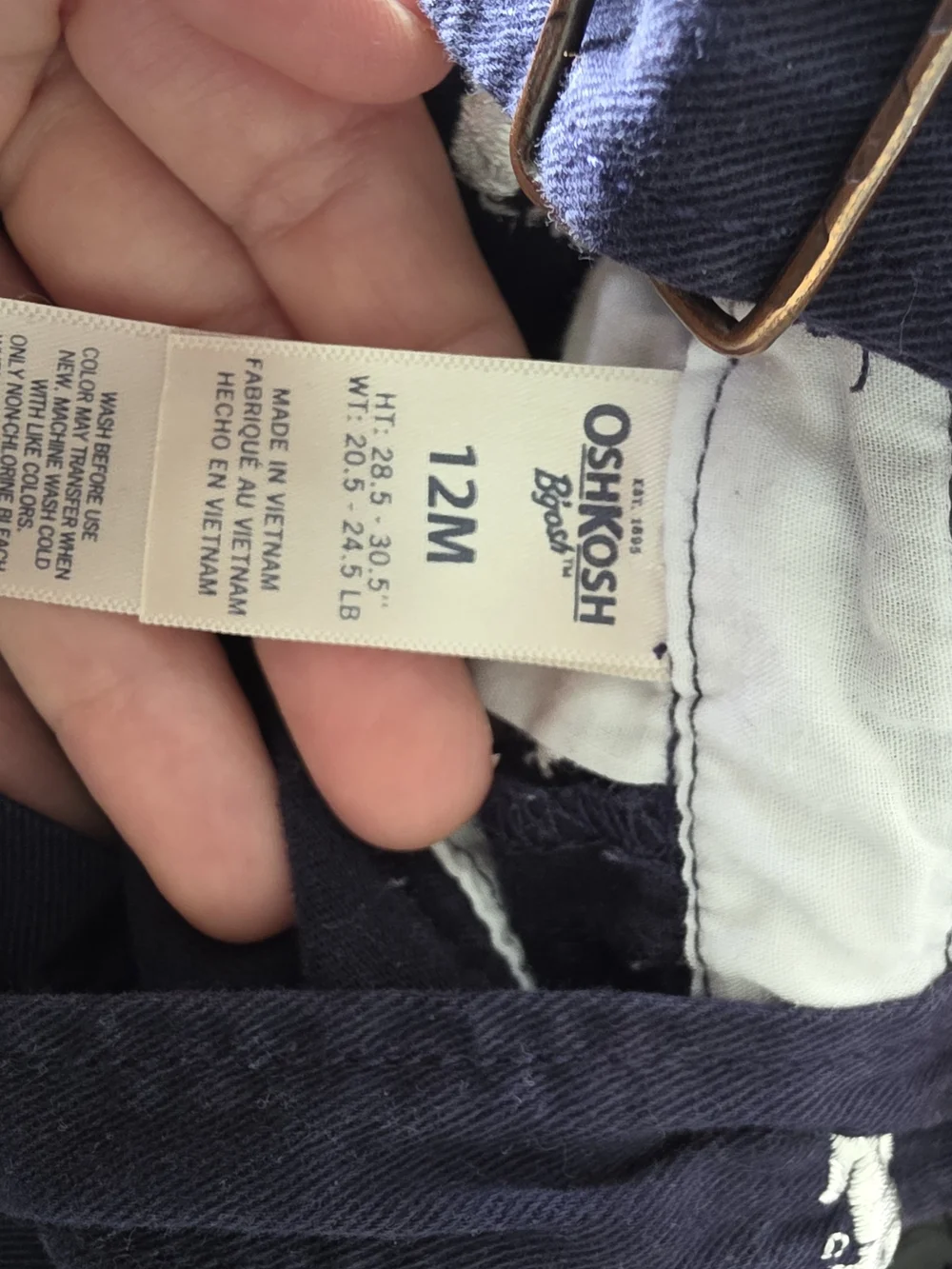 OshKosh B’gosh Navy Whale Overall Dress Size 12M